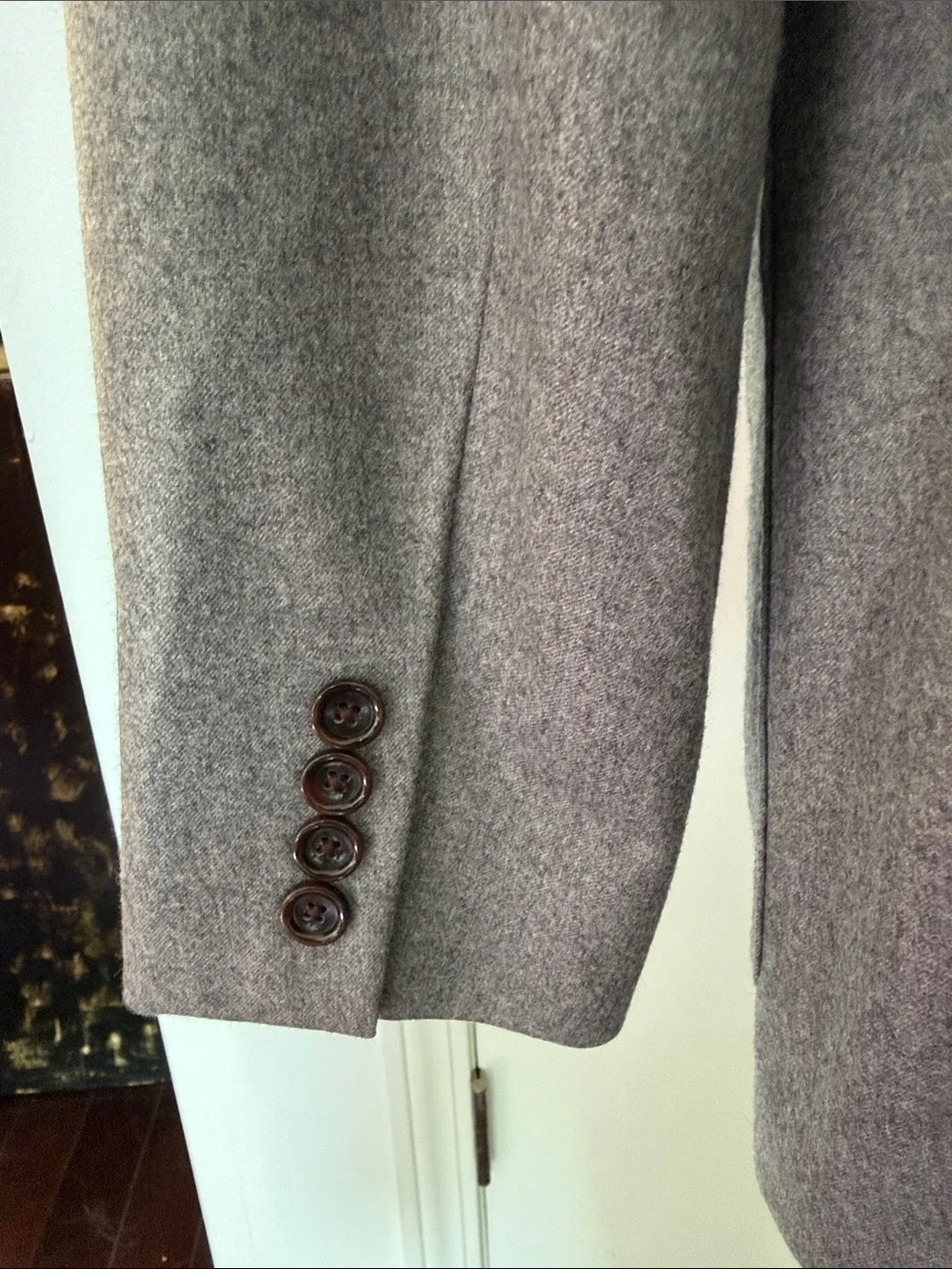 Men's Tailored Gray Two-Button Sport Coat